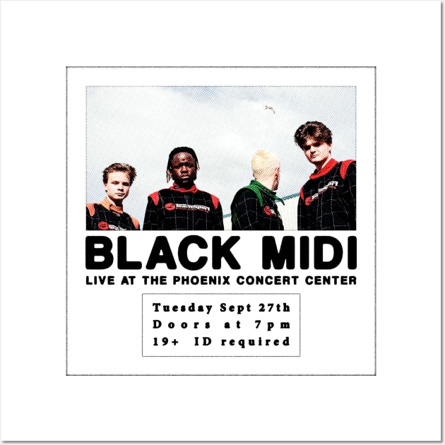 black midi concert poster Wall Art by SOMASHIRTS